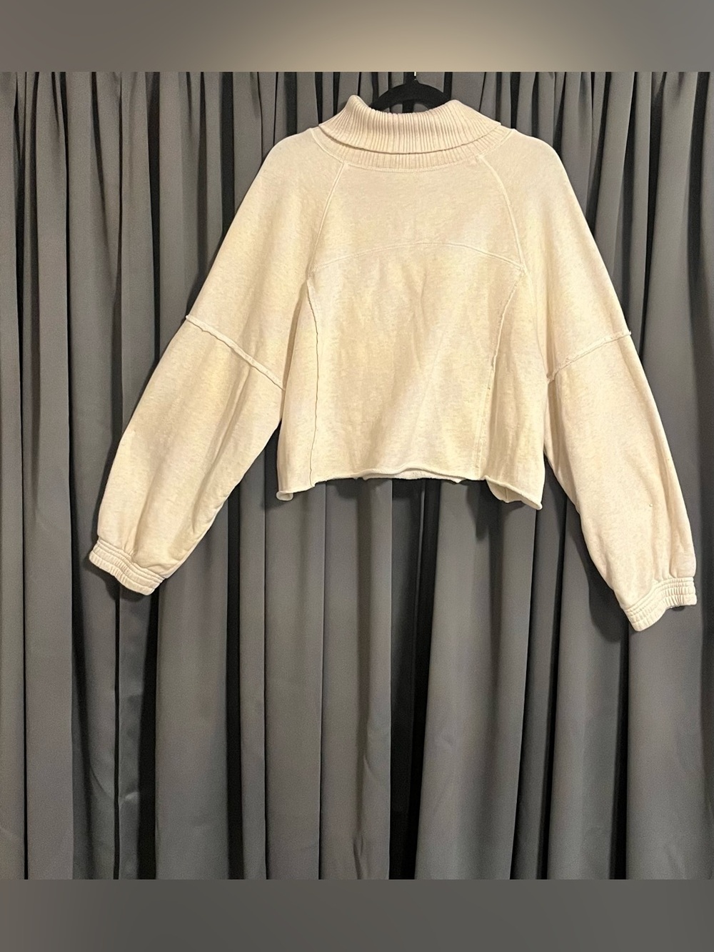 Aerie Mock neck ButterCream Cropped Sweater